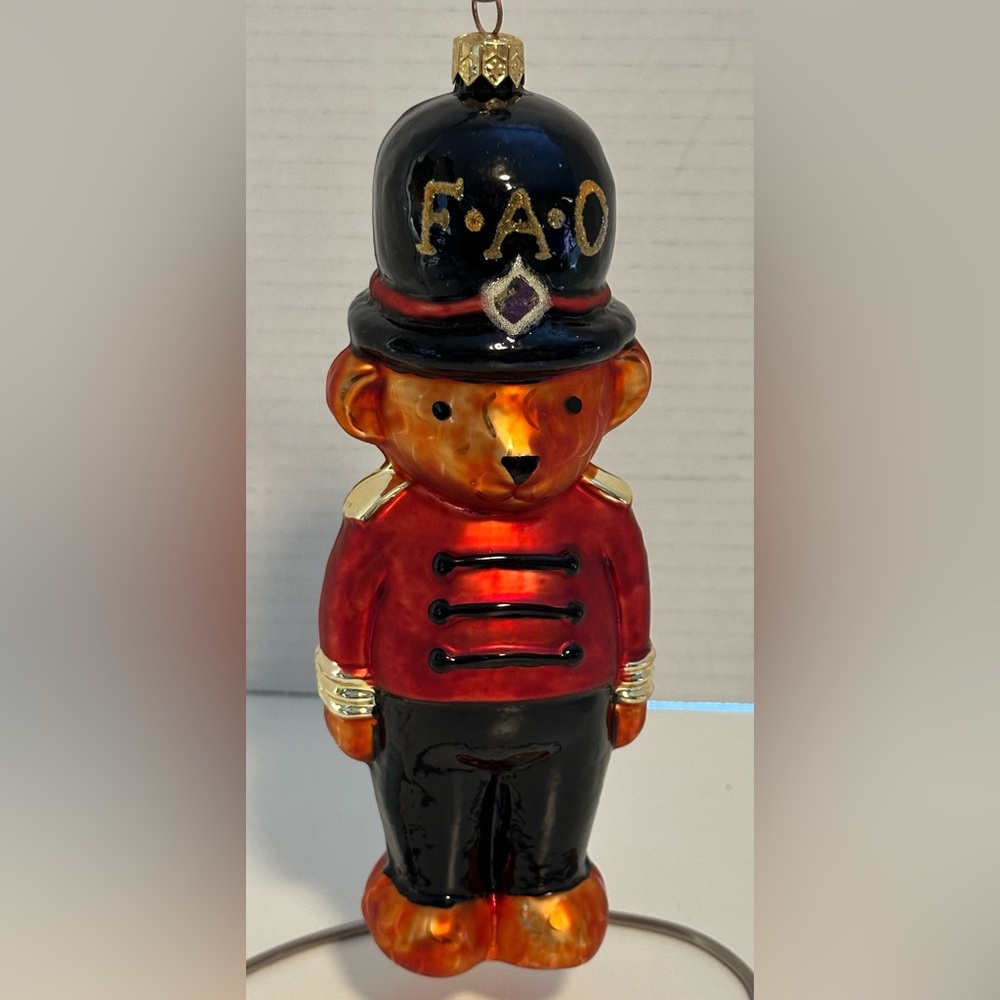 Christopher Radko FAO Schwarz Toy Soldier Bear Christmas Ornament 1918/5000